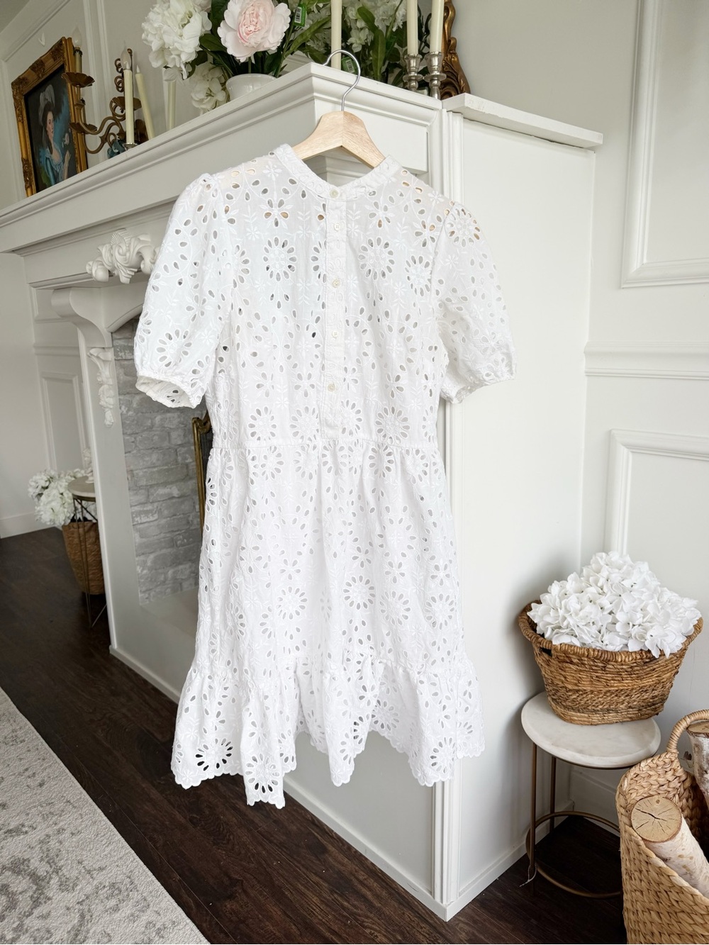 J.Crew white eyelet summer dress, NWOT, sz 8
